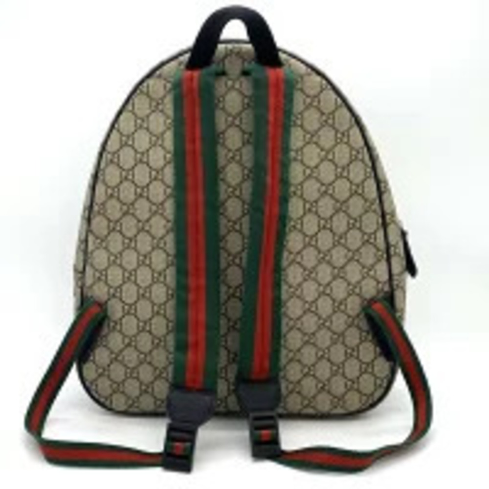 Gucci Backpack Daypack Punky Friend GG Supreme Canvas Sherry Brown - Picture 2 of 9